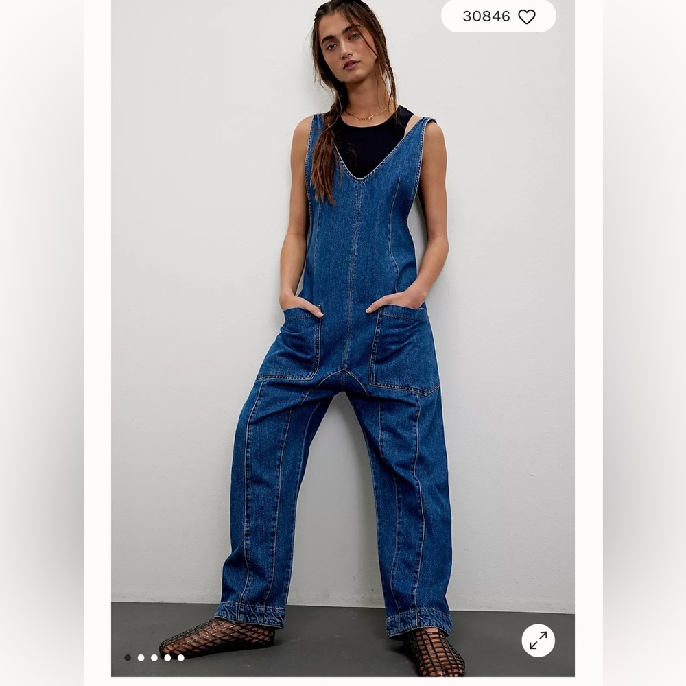 Free People High Roller overalls xs